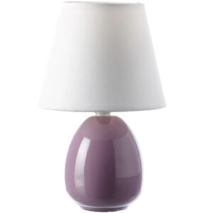 Lámpara de mesita de noche moderna de cerámica lila de 15x2…