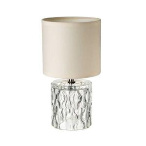 Lámpara de mesita de noche tallada luxury cristal beige de…