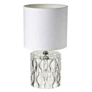 Lámpara de mesita de noche tallada luxury cristal blanca de…