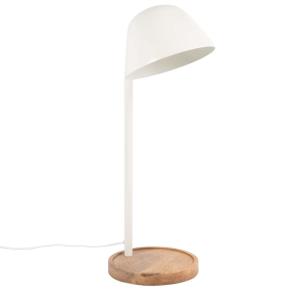 Lámpara de metal beige y mango