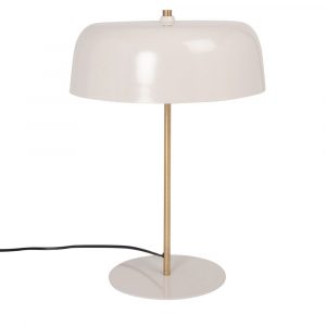 Lámpara de metal blanco y dorado