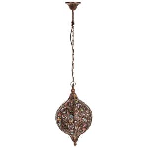 Lámpara de metal cristal acrilico de colores d27x47h cm