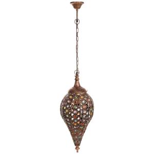 Lámpara de metal cristal acrilico de colores d30x68h cm