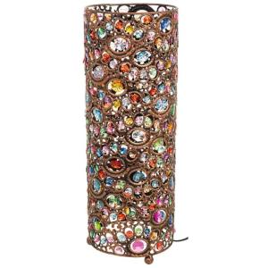 Lámpara de metal y cristal acrilico d18x49.5 de colores