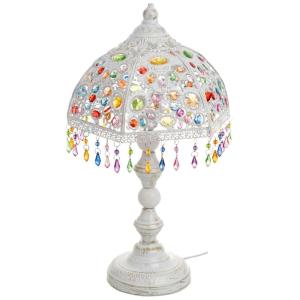 Lámpara de metal y cristal acrilico de colores 29.5x25.5x51…
