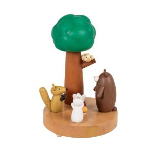 Lámpara de noche infantil con árbol y animales