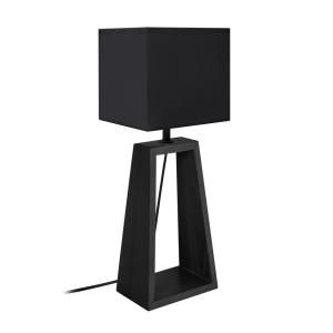 Lámpara de noche tosel ,madera ,negro , a 54xd30x p 30cm