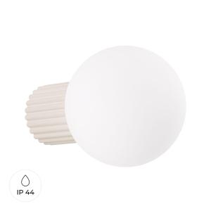 Lámpara de pared beige aluminio/vidrio