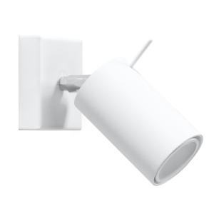 Lámpara de pared blanco acero  alt. 8 cm
