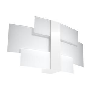 Lámpara de pared blanco acero, vidrio  alt. 23 cm