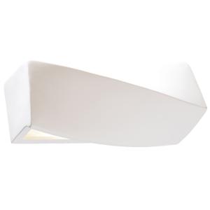 Lámpara de pared blanco cerámica, vidrio  alt. 12 cm