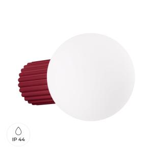 Lámpara de pared borgoña aluminio/vidrio