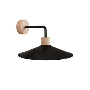 Lámpara de pared con acabado en madera, extensión y pantall…