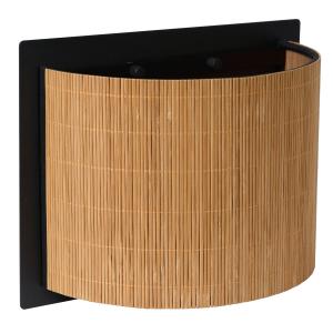 Lámpara de pared de bambu 1xe27, natural