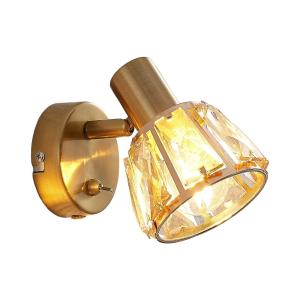 Lámpara de pared de metal dorado