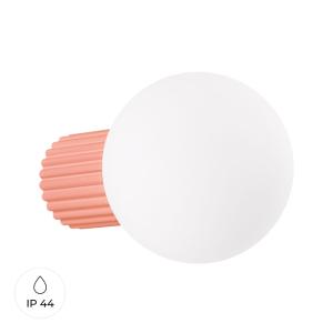 Lámpara de pared durazno aluminio/vidrio