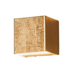 Lámpara de pared led de metal dorado