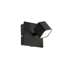Lámpara de pared negra moderna con led e interruptor