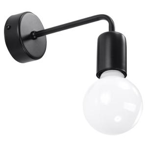 Lámpara de pared negro acero