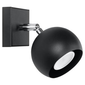Lámpara de pared negro acero  alt. 10 cm