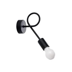 Lámpara de pared negro acero alt. 19