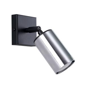 Lámpara de pared negro/cromo acero alt. 19