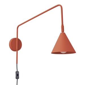 Lámpara de pared ocre rojo acero