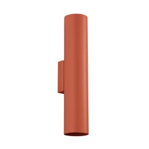 Lámpara de pared ocre rojo acero alt.  6 cm