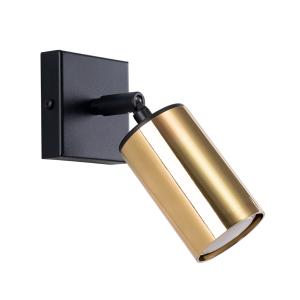 Lámpara de pared oro negro acero alt. 19