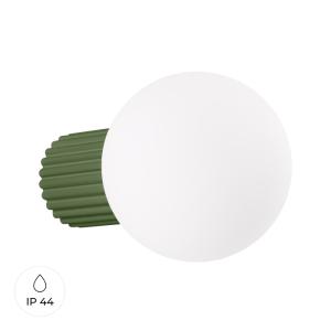Lámpara de pared verde oliva aluminio/vidrio