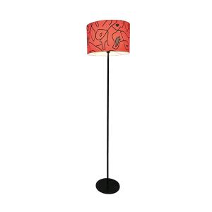 Lámpara de pie abstracta roja