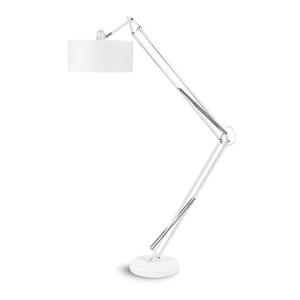 Lámpara de pie arquitectural en metal textil blanco 140 235…