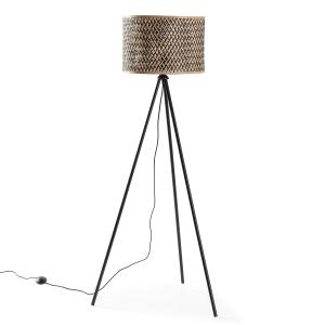 Lámpara de pie de bambú, altura 158 cm