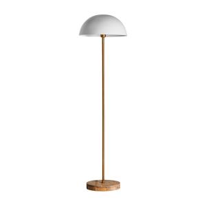Lámpara de pie, de hierro, en color blanco, de 39x39x143cm