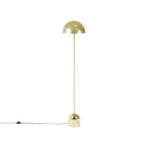 Lámpara de pie de metal dorado negro 158 cm