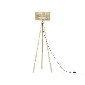 Lámpara de pie de ratán madera de caucho natural 150 cm