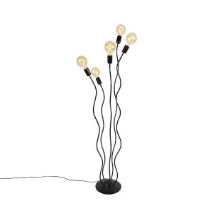 Lámpara de pie diseño negra 5 27 x 150 (cm)