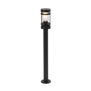 Lámpara de pie exterior acero inoxidable negro 10.2 x 80 (c…