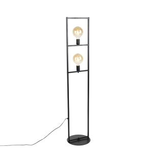 Lámpara de pie industrial negra 2 30 x 29 x 152    (cm)