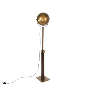 Lámpara de pie madera bronce 35.5 x 30 x 168    (cm)