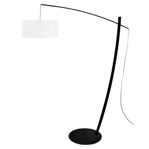Lámpara de pie metal en blanco y negro