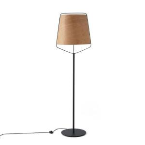 Lámpara de pie metal y madera 182cm