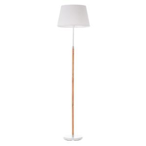 Lámpara de pie moderna de madera blanca de 161x40x40 cm