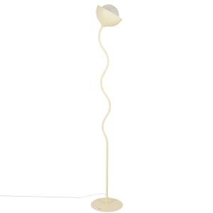 Lámpara de pie ondulada de metal amarillo Alt. 150