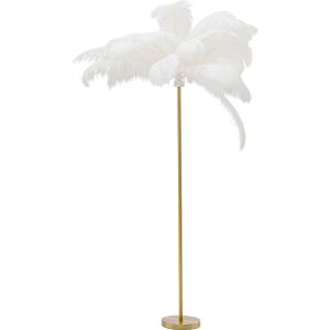 Lámpara de pie plumas blanca 165cm
