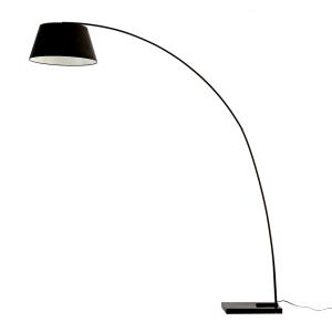 Lámpara de pie porcelánico - metal negro 210 cm x 195 cm