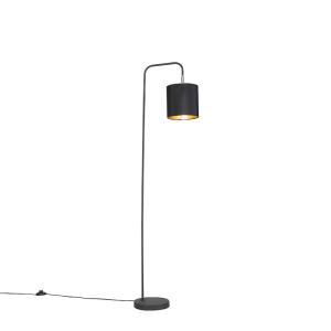 Lámpara de pie textil negro 36.5 x 20 x 140.5    (cm)