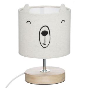 Lámpara de plastico beige ø15x23cm
