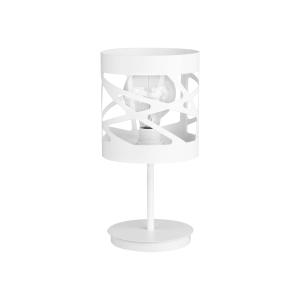 Lámpara de sobremesa de aluminio blanco de 18 cm