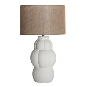 Lámpara de sobremesa de cerámica en color blanco roto  de 3…